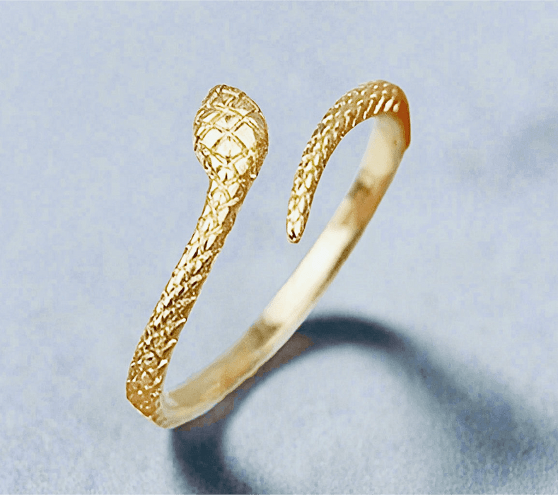 Thin Gold Snake Ring