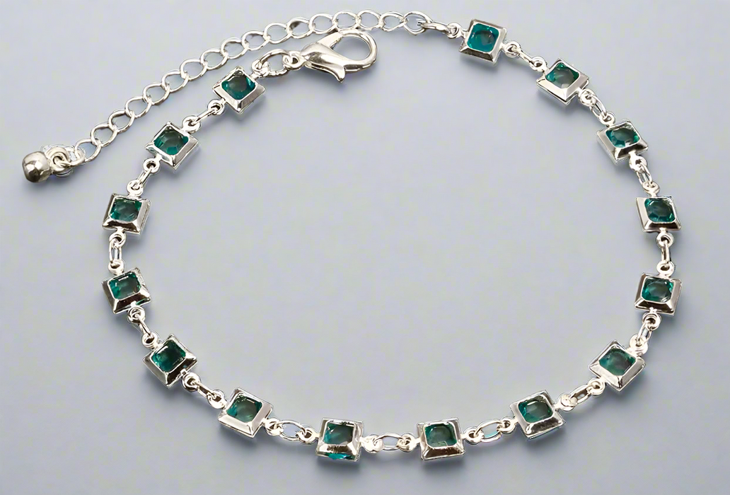 Sterling Silver Sea Stone Bracelet