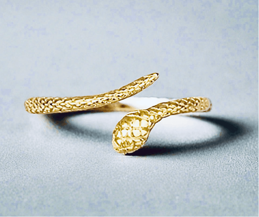 Thin Gold Snake Ring