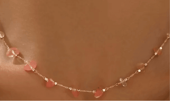 Pink Natural Stone Necklace