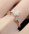 Rose Adjustable Ring - Pearl & Prism