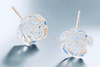 Rose Resin Studs with intricate rose design for elegant, everyday wear.