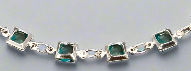 Sterling Silver Sea Stone Bracelet