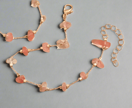 Pink Natural Stone Bracelet - Pearl & Prism