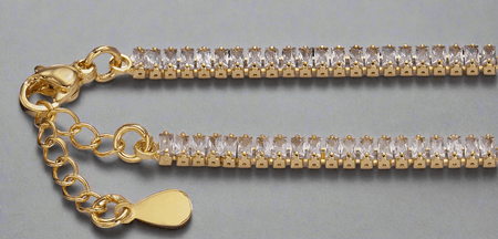 Clear Quartz Tennis Bracelet - Pearl & Prism