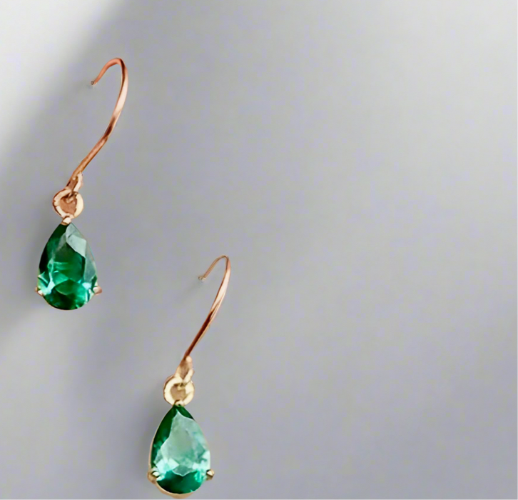 Simple Crystal Dangle Earrings