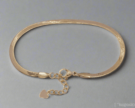 Herringbone Snake Chain Bracelet - Pearl & Prism