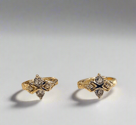 Princess Cut Huggie Hoops in gold-filled material with minimalist design and hypoallergenic features for sensitive ears.