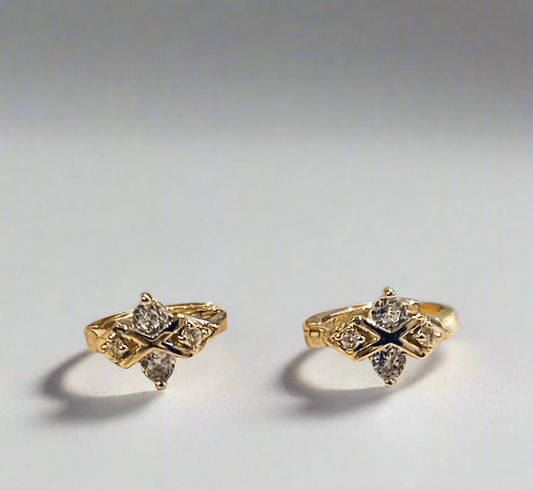 Princess Cut Huggie Hoops in gold-filled material with minimalist design and hypoallergenic features for sensitive ears.