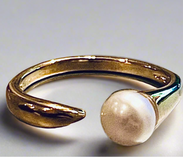 Golden Pearl Ring