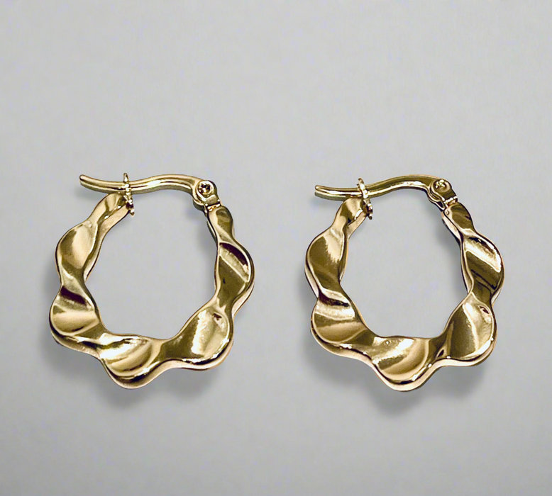 Gold French Hoop Earrings