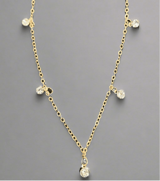 Minimalist 14K Gold Plated Beaded Choker - Pearl & Prism