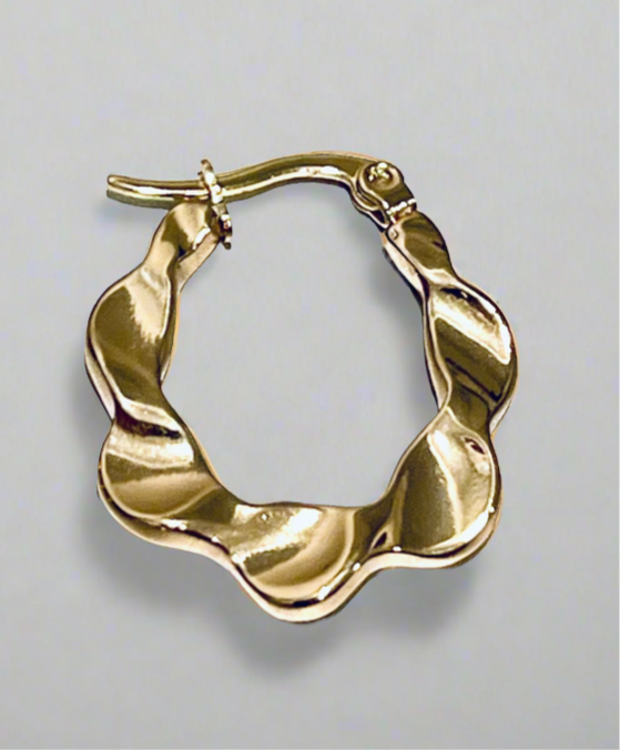 Gold French Hoop Earrings