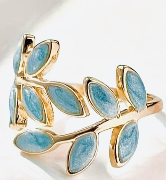 Blue Branch Open Adjustable Ring