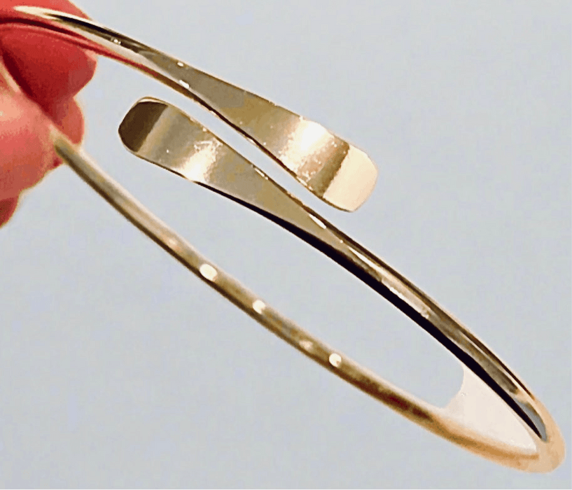 Golden Open Cuff Minimalist Bracelet