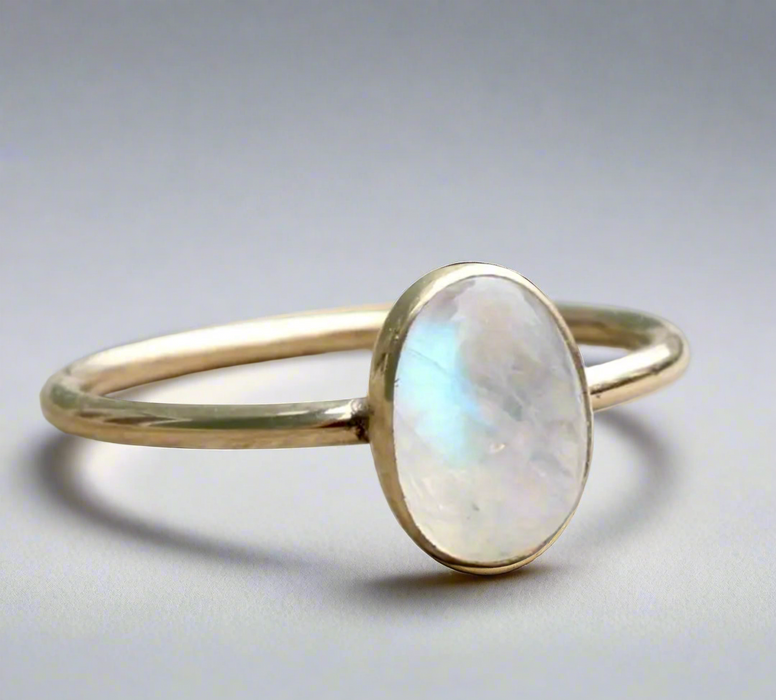 Opal Sea Glass Ring