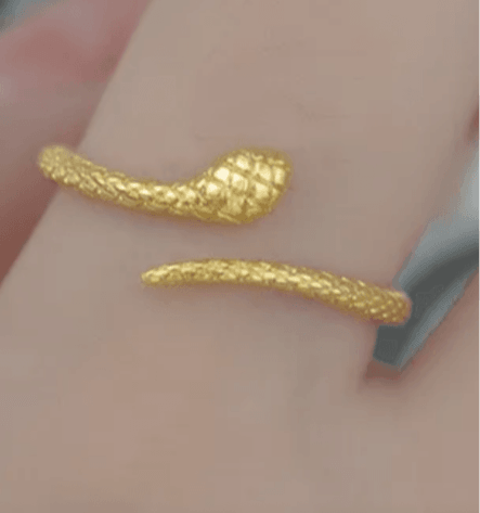 Thin Gold Snake Ring