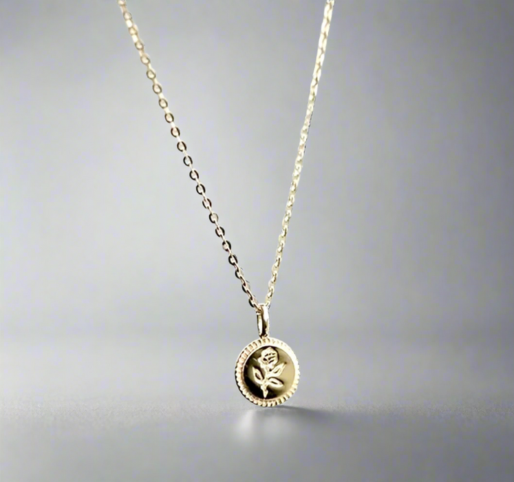 Timeless Golden Floral Pendant