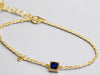 Gemstone Minimalist Bracelet made of recycled gold with ethical gemstone charm.