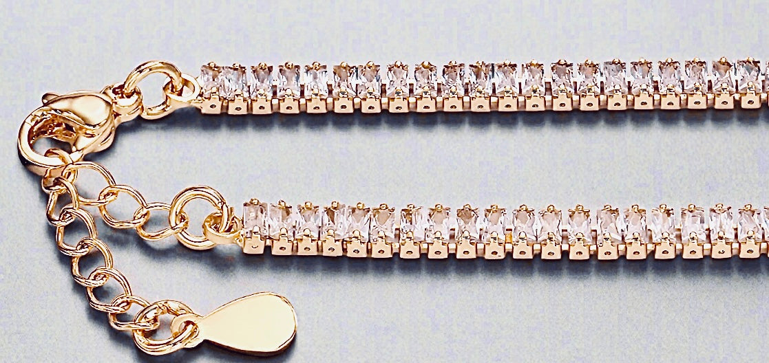 Clear Quartz Tennis Bracelet