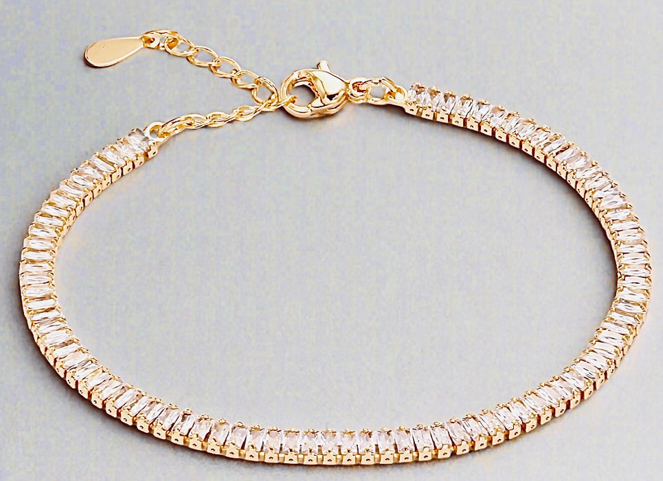 Clear Quartz Tennis Bracelet