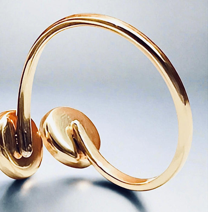 Pink Twist Geometric Ring