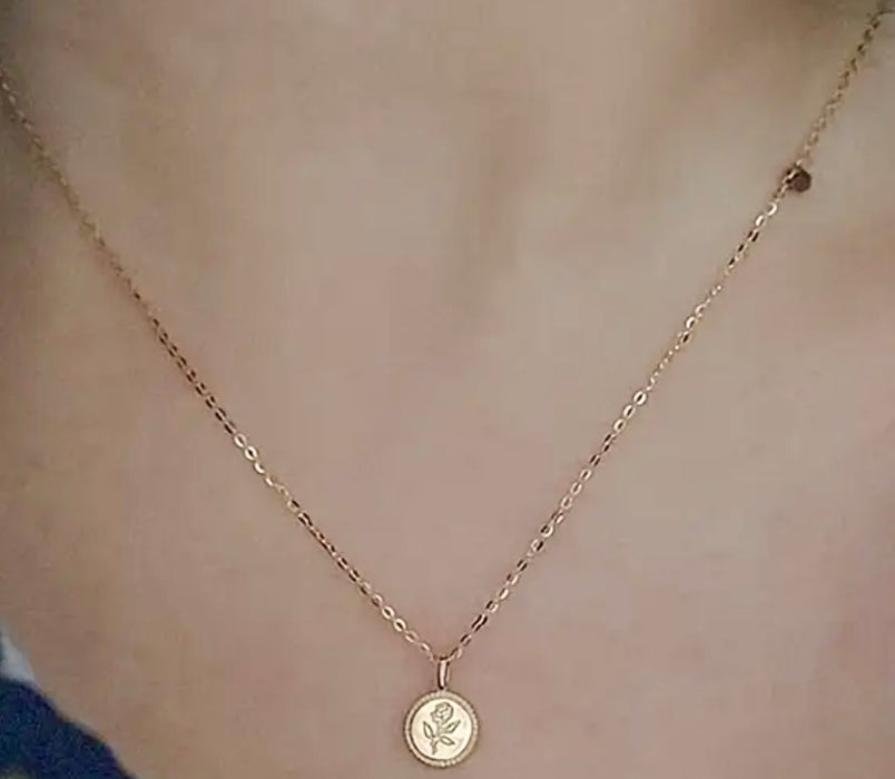 Timeless Golden Floral Pendant