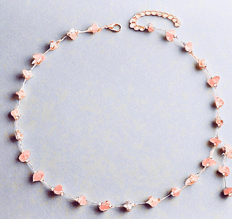 Pink Natural Stone Necklace